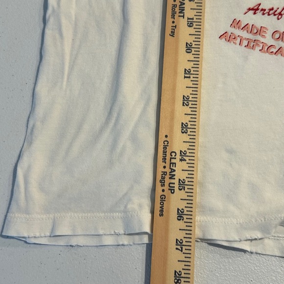 Bubble Cherry Oversized Graphic Tee White Distressed Size Small Pink Red - Picture 6 of 9